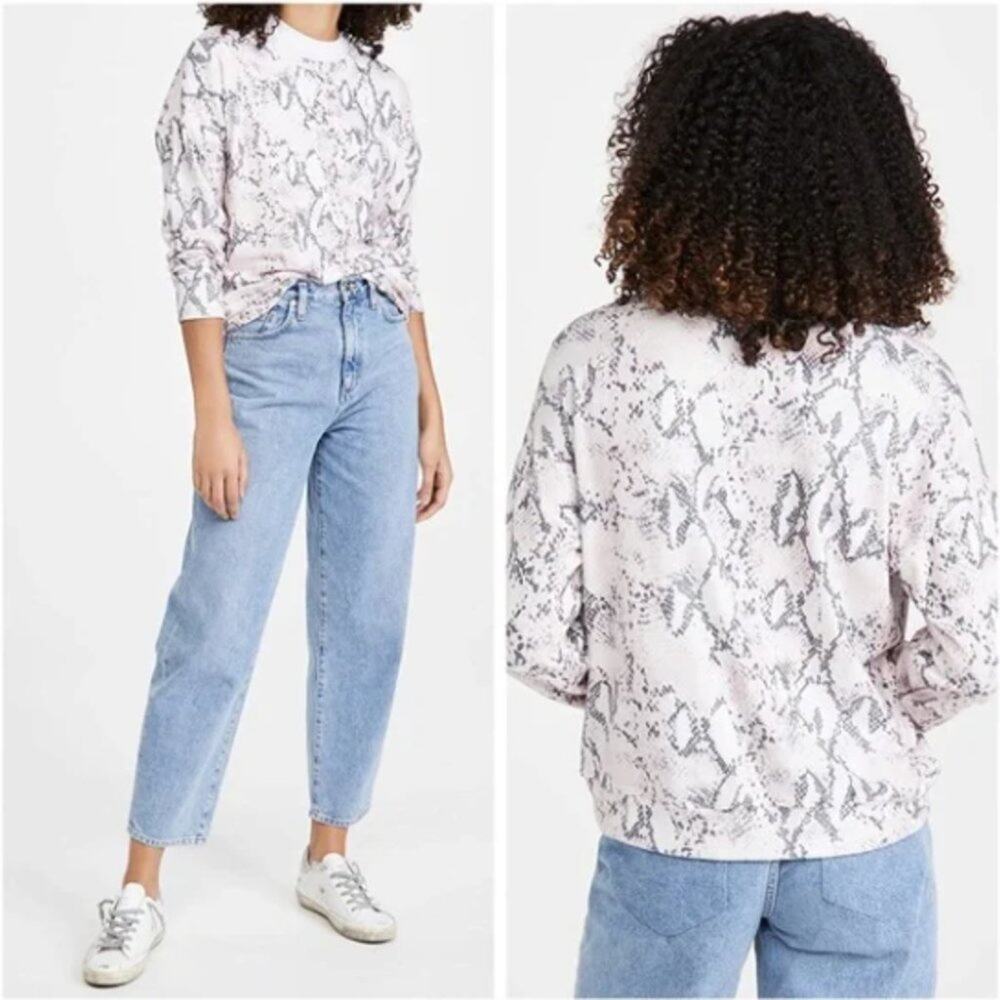 Sundry Python Snake Print Pullover Sweatshirt Pin… - image 13